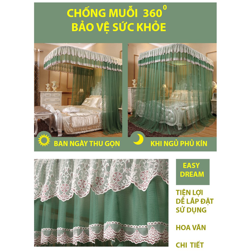 Mùng ( Màn ) khung - mùng khung inox cao cấp không khoan tường EASY DREAM -chống muỗi