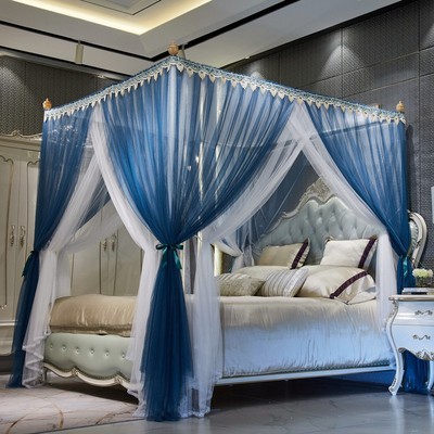 Mùng ( màn ) khung không khoan tường EASY DREAM  chống muỗi Mosquito Net dành cho giường 1.8  vải 2 lớp khung inox