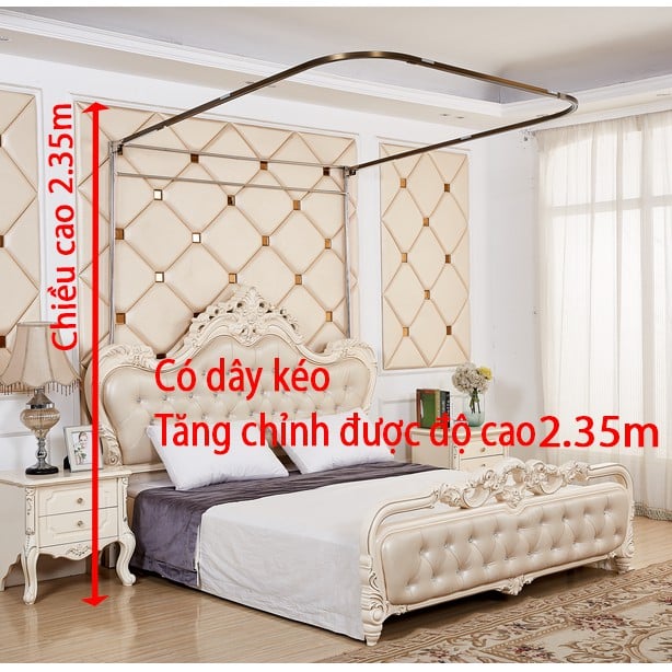 Màn ( Mùng)  khung không khoan tường EASY DREAM Có dây kéo ròng rọc Tăng chỉnh được  độ cao sản phẩm đạt tiêu chuẩn Đức