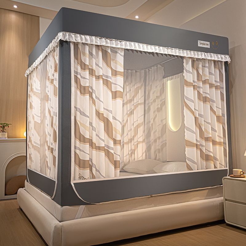 EDEN SLEEP Trọn bộ mùng khung,màn chống muỗi, rèm giường dùng trong gia đình, có khóa kéo chống bụi công chúa