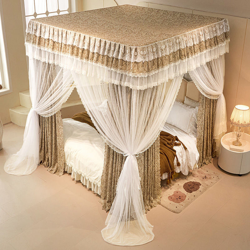 Rèm Giường Bốn Mùa Gia Đình Rèm Giường Tích Hợp Rèm Giường Che Nắng Chống Bụi Chống Gió Giữ Ấm Rèm Giường Phong Cách Côn