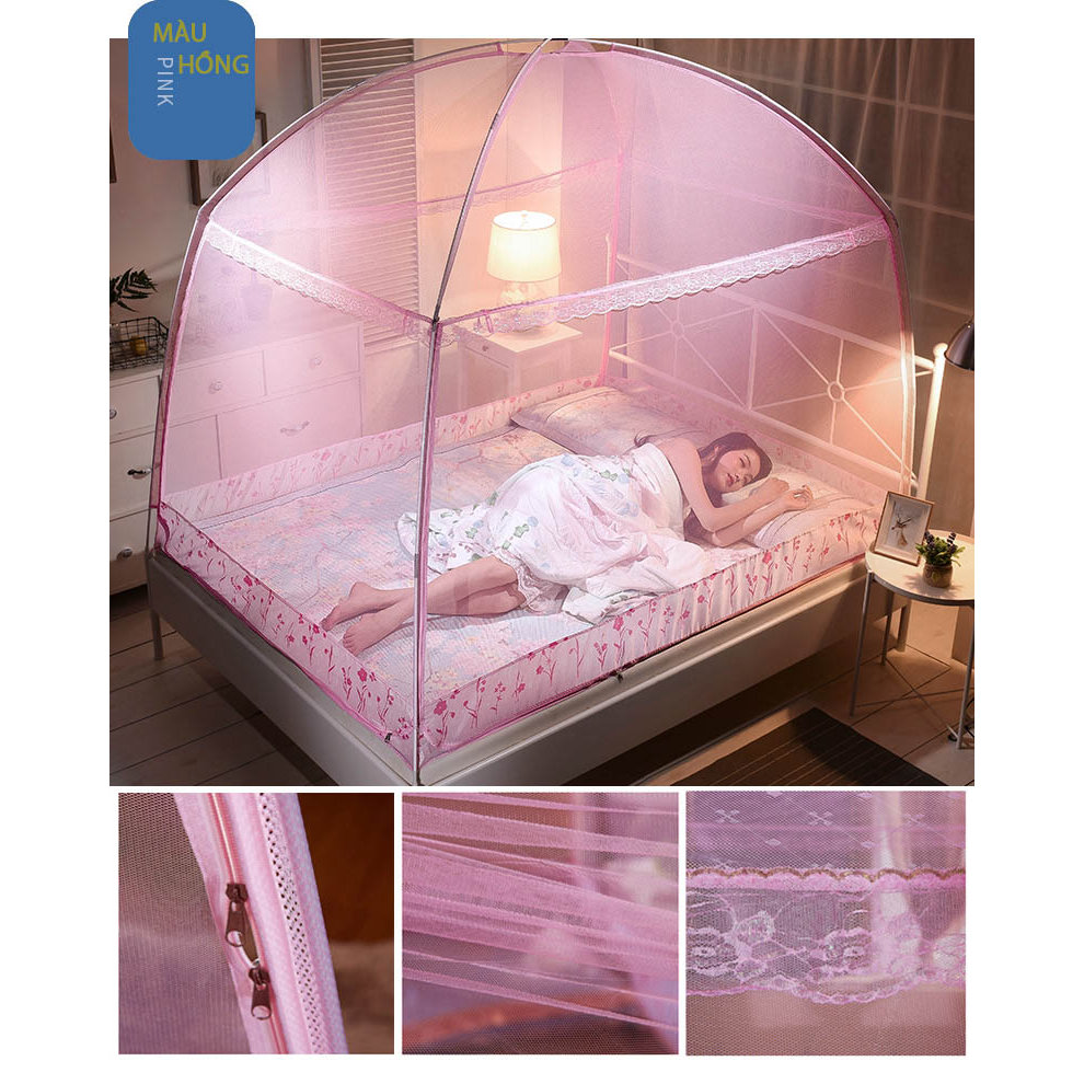 Màn chụp gọng nối mẫu mới đẹp nhất 2025 - Màn chụp cao cấp thông minh chống muỗi công chúa