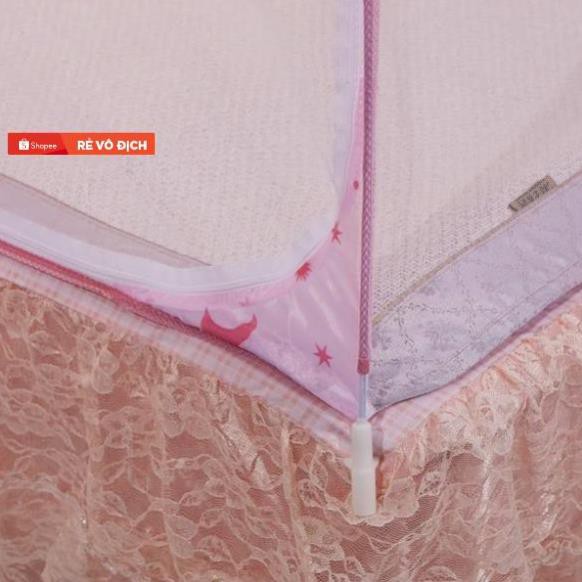 HOT DEAL Màn chụp (mùng) tự bung -gấp gọn- chống muỗi dành cho người lớn -cao 1m65 có 2 cửa- vải tuyn cao cấp