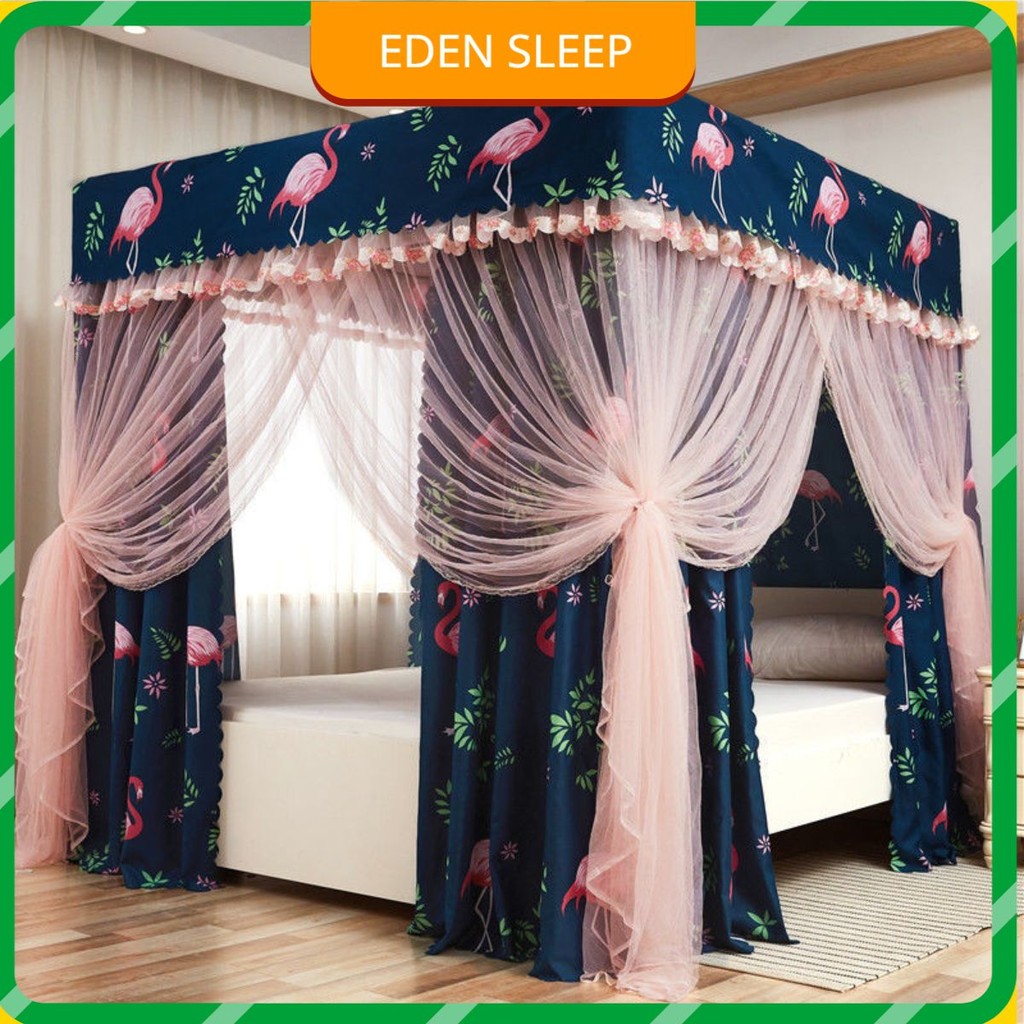 EDEN SLEEP Trọn bộ màn mùng khung chống muỗi, rèm cản sáng cho giường,chống gió, thoáng khí, chống bụi
