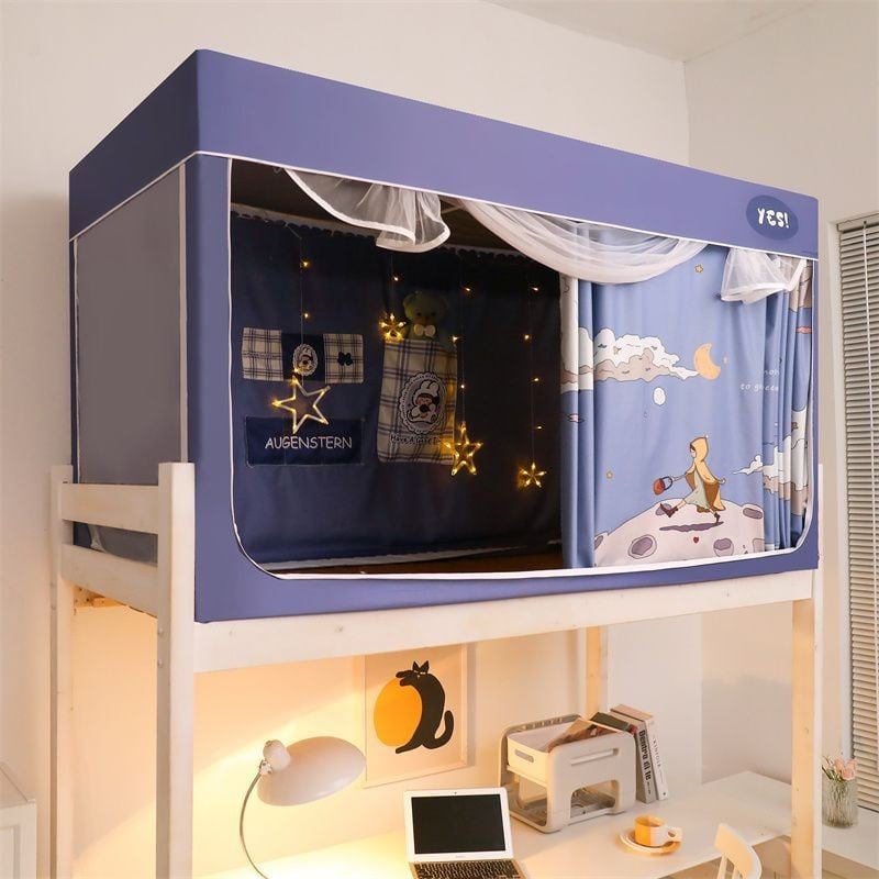 EDEN SLEEP Trọn bộ mùng khung ký túc xá sinh viên màn chống muỗi rèm che cản sáng giường tầng trên và dưới