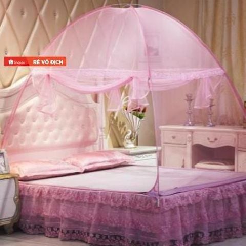 HOT DEAL Màn chụp (mùng) tự bung -gấp gọn- chống muỗi dành cho người lớn -cao 1m65 có 2 cửa- vải tuyn cao cấp