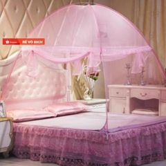 HOT DEAL Màn chụp (mùng) tự bung -gấp gọn- chống muỗi dành cho người lớn -cao 1m65 có 2 cửa- vải tuyn cao cấp
