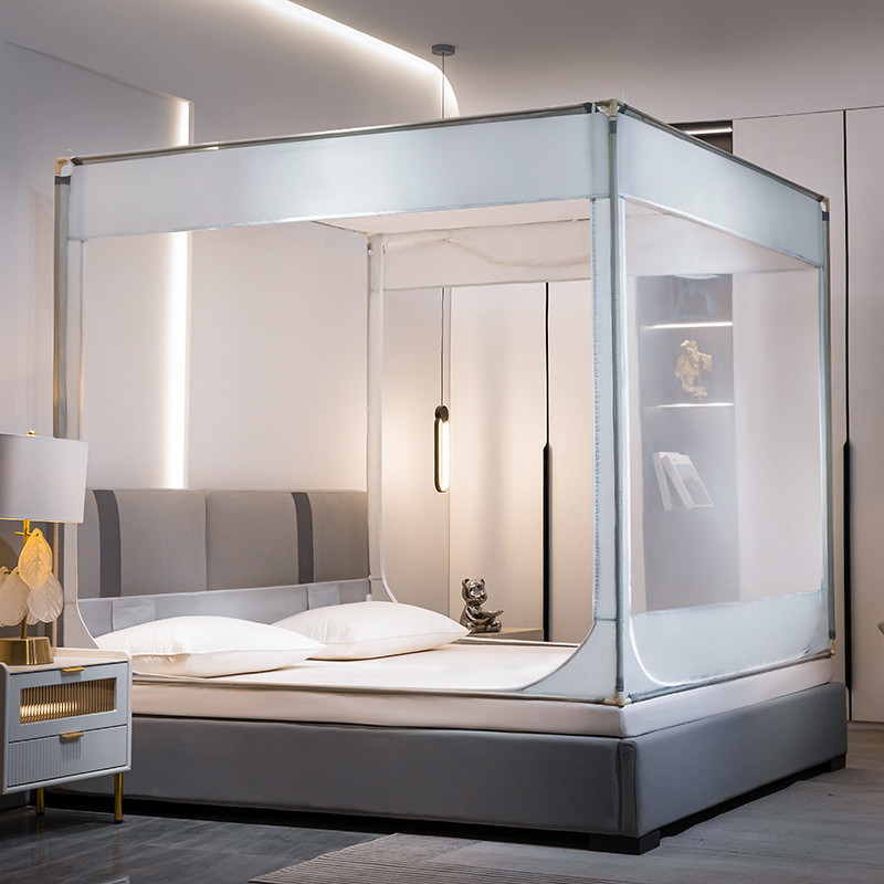 Màn Chống Muỗi Phòng Ngủ Gia Đình Rèm Giường Trẻ Em Chống Rơi Tích Hợp Che Sáng Yurt Nổi Tiếng Trên Mạng Chống Muỗi