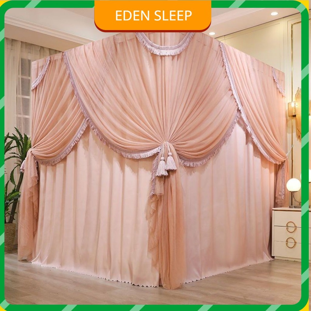 EDEN SLEEP Màn mùng chống muỗi cao cấp, màn khung rèm cản sáng chống bụi, mùng khung rèm giường
