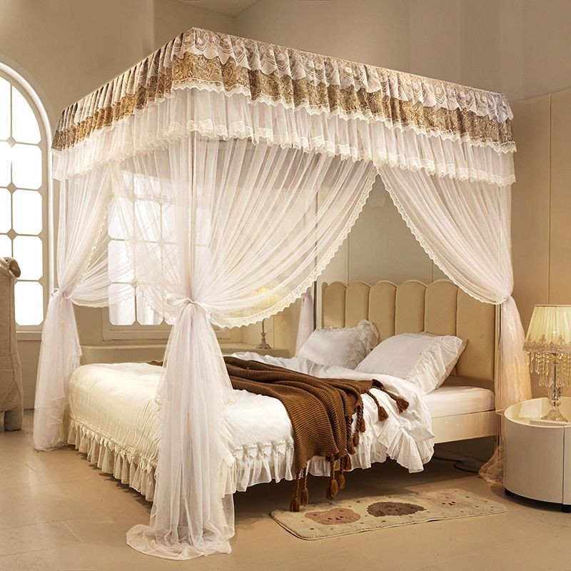 Rèm Giường Bốn Mùa Gia Đình Rèm Giường Tích Hợp Rèm Giường Che Nắng Chống Bụi Chống Gió Giữ Ấm Rèm Giường Phong Cách Côn