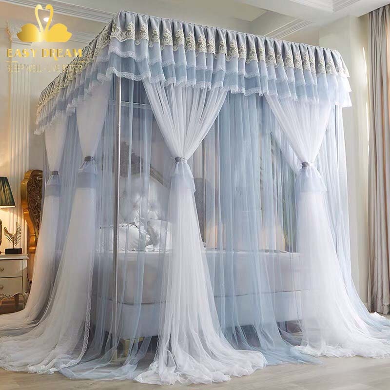 Mùng khung không khoan tường cao cấp  màn ngủ chống muỗi hiện đại decor phòng ngủ - màn cưới đẹp