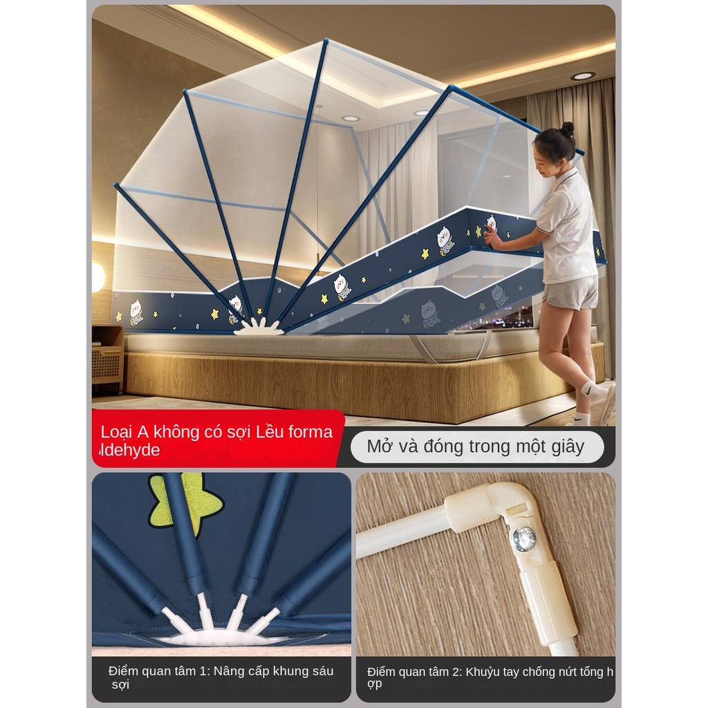 Màn mùng xếp thông minh mẫu mới nâng cấp 2025 Chống muỗi toàn diện  hiệu quả , mùng xếp gọn