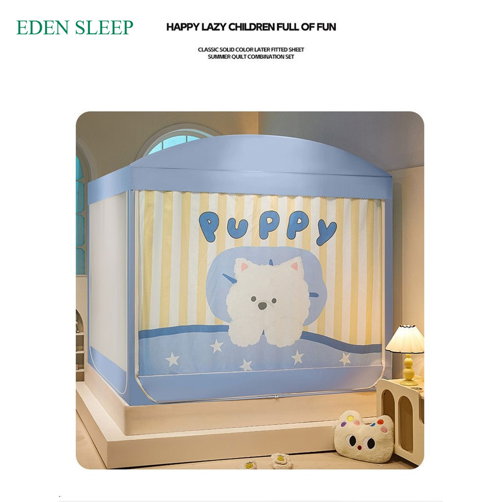 Rèm giường 3 mặt chống sáng rèm chống rơi trẻ em hoạt hình phòng ngủ