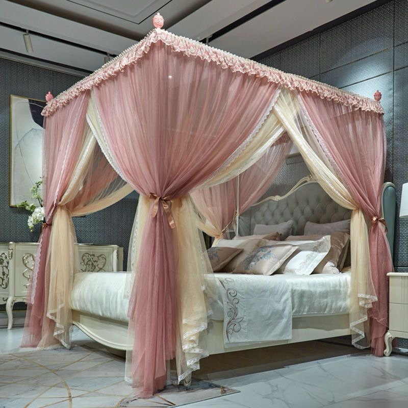 Màn/ mùng cung đình 4 cột 2 lớp; màn khung không khoan tường  chống muỗi toàn diện