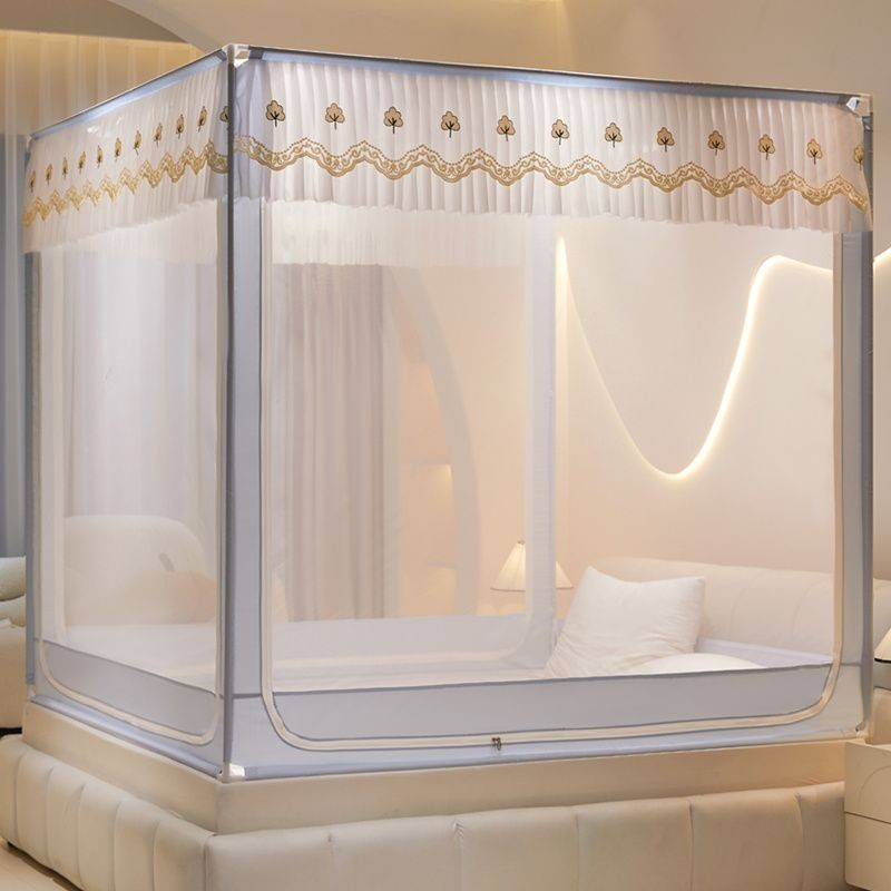 2024Màn Chống Muỗi Gia Đình Mới Phòng Ngủ Chống Rơi Giường Yurt Cao Cấp Không Cần Lắp Đặt Trẻ Em Và Trẻ Sơ Sinh Hàng Rào