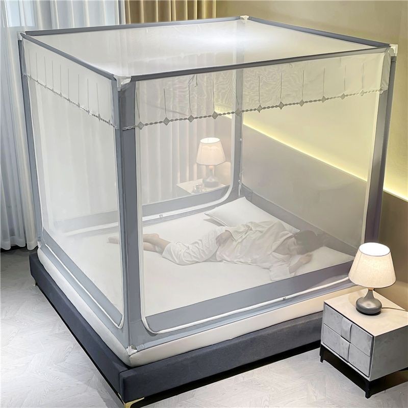 Màn Chống Muỗi Gia Dụng2023Cao Cấp Mẫu Mới1.8mGiường Đôi Yurt1.5Gạo1.2Phòng Ngủ Em Bé Chống Rơi