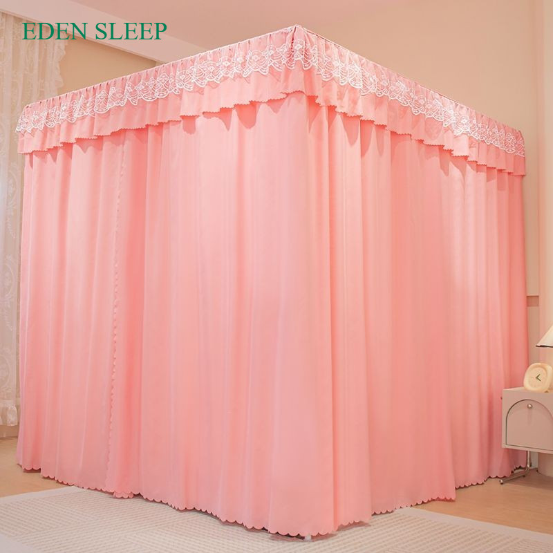 EDEN SLEEP Mùng màn khung chống muỗi 3 cửa gia đình dày rèm giường, phòng ngủ chống bụi mùa hè trọn bộ