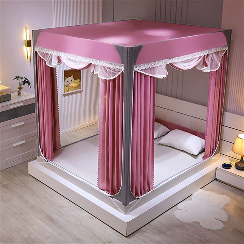 Mẫu Mới2023Màn Chống Muỗi Màn Giường Hai Màu Bao Bọc Hoàn Toàn Chống Bụi Tích Hợp Chống Rơi Cho Bé