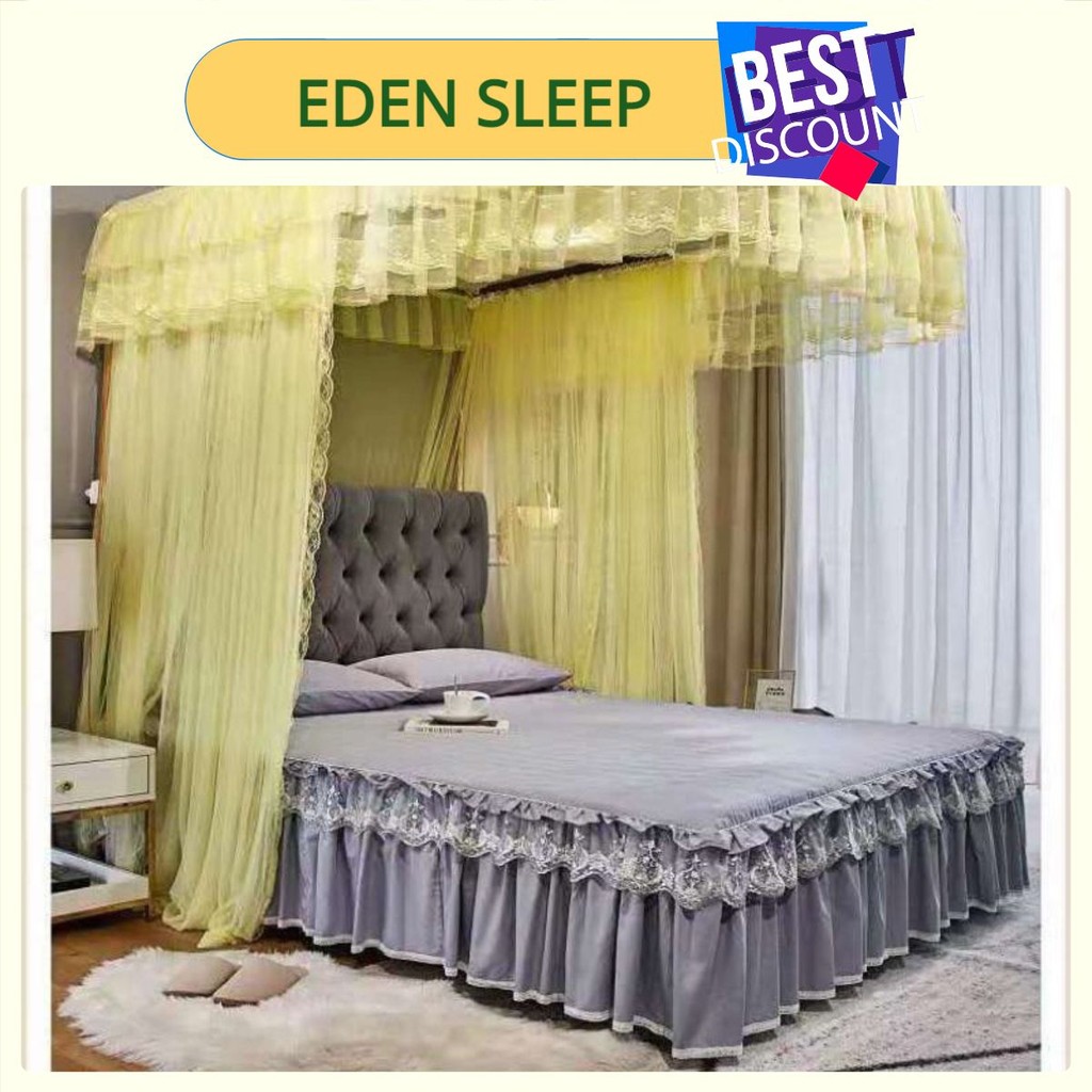 Màn khung ròng rọc không khoan tường - Mùng ròng rọc kéo dây tăng chỉnh chiều cao