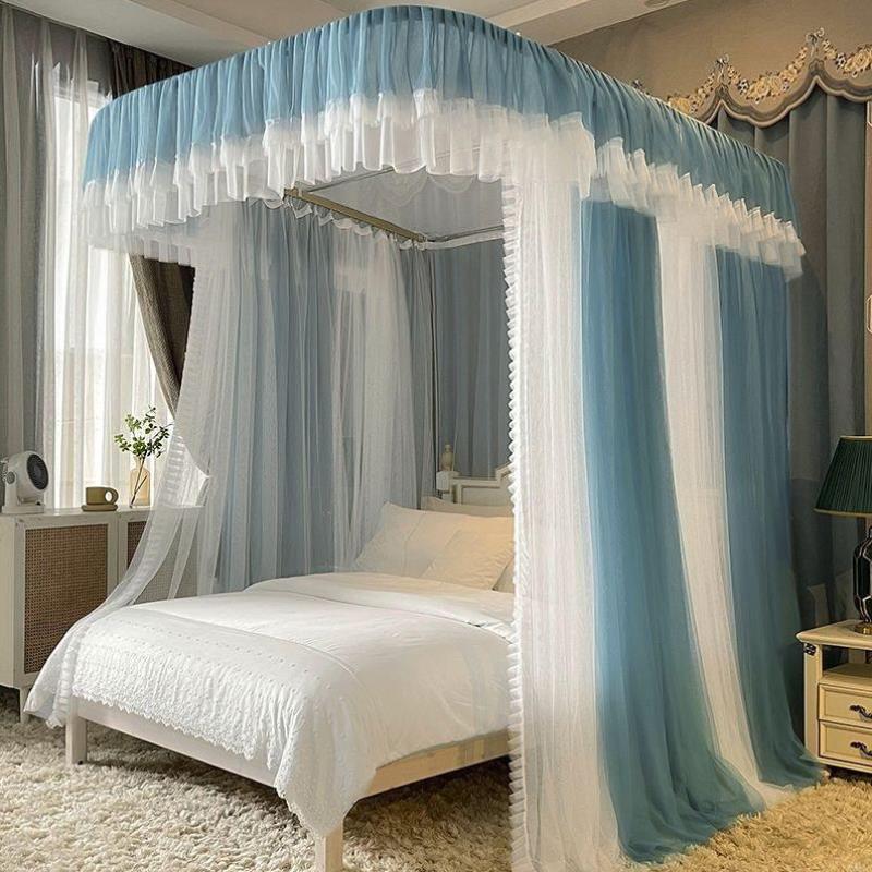 Màn khung 2 cột không khoan tường màn mùng ngủ chống muỗi cao cấp