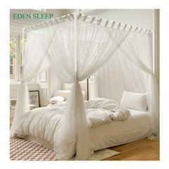 Màn mùng khung không khoan tường kiểu dang dáng khách sạn chống muỗi hiệu quả , màn ngủ đẹp hiện đại