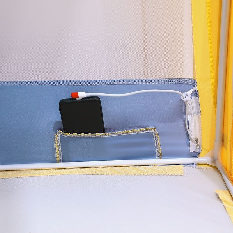 Mẫu Mới2023Màn Chống Muỗi Màn Giường Hai Màu Bao Bọc Hoàn Toàn Chống Bụi Tích Hợp Chống Rơi Cho Bé