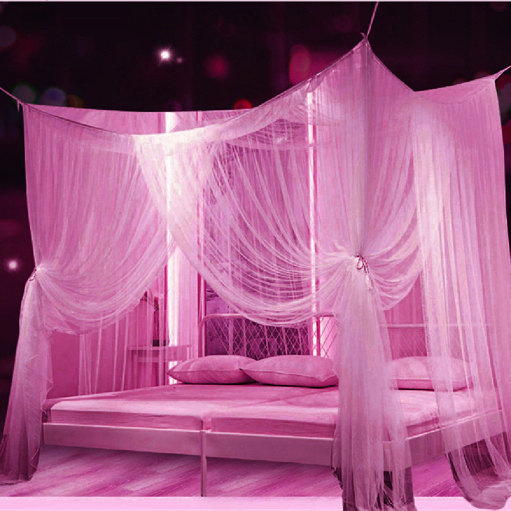 Extra High Large Square Four-way Opening Mosquito Net Polyester Double/triple Door European Style