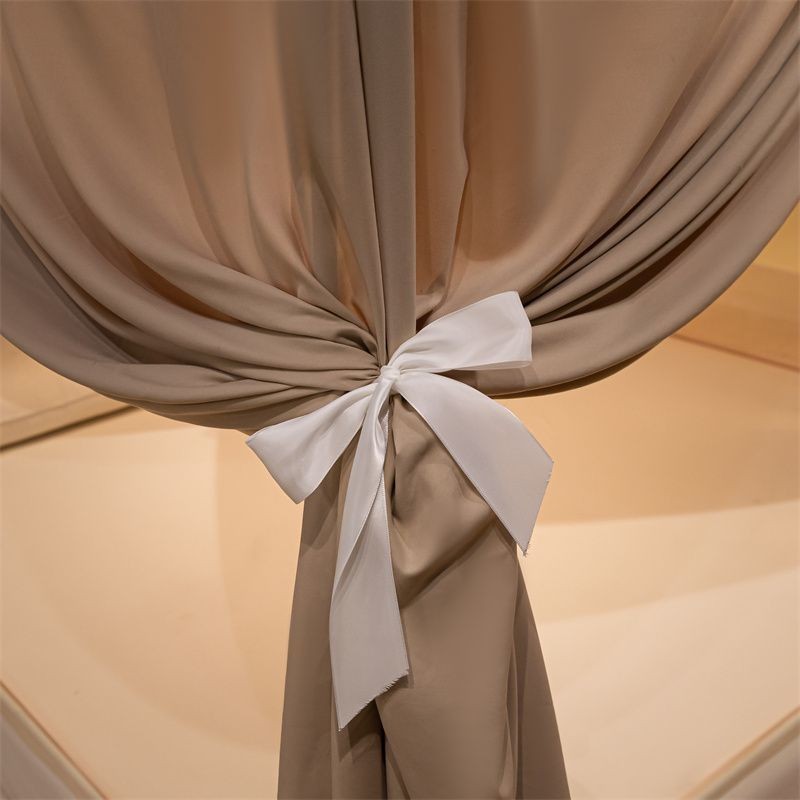 Giường Ngủ Lưới Chống Muỗi Yurt Chống Rơi Trẻ Em Che Ánh Sáng Rèm Cửa Phòng Ngủ Gia Đình Khóa Kéo Hoàn Toàn Kiểu Khăn Tr