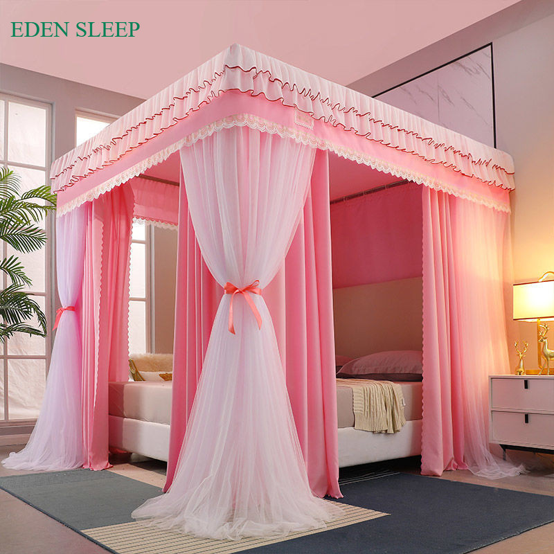 EDEN SLEEP Mùng khung 3 cửa màn chống muỗi gia đình rèm giường chặn ánh sáng,chống bụi rèm dày