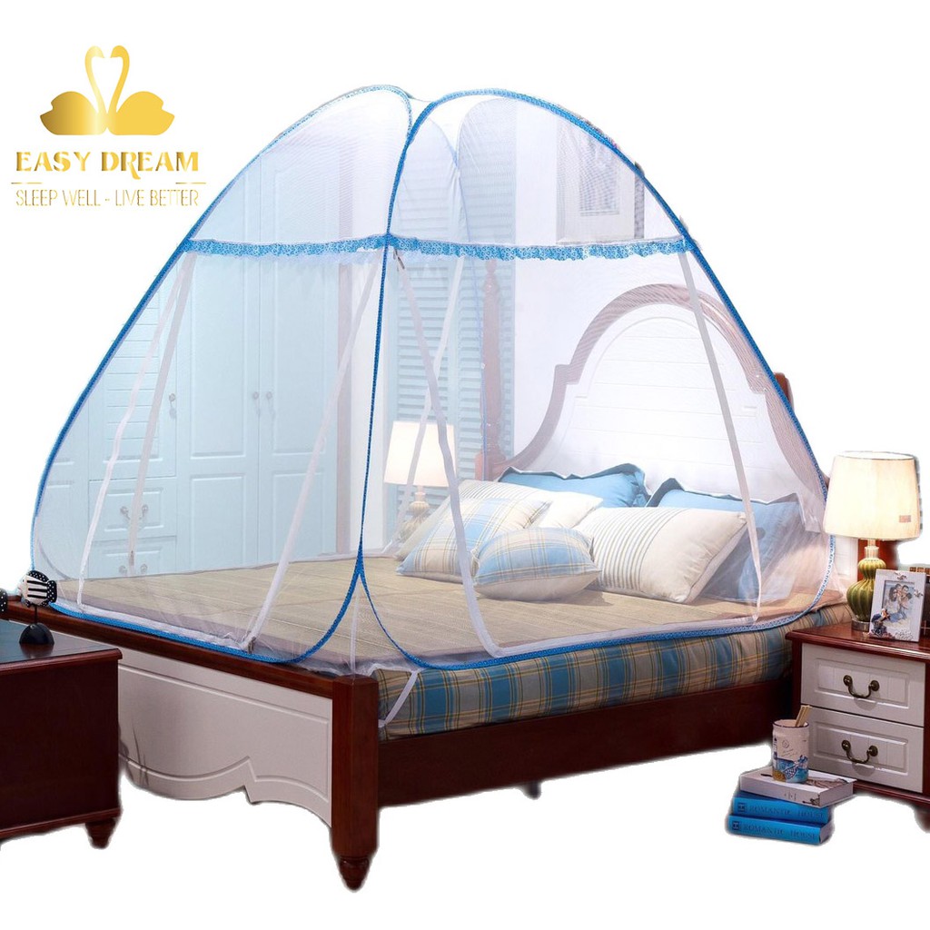 Mùng chụp tự bung gấp gọn người lớn - 3 cửa cao 165cm - gấp xếp gọn siêu tiện lợi màn tự bung -mùng ngủ chống muỗi