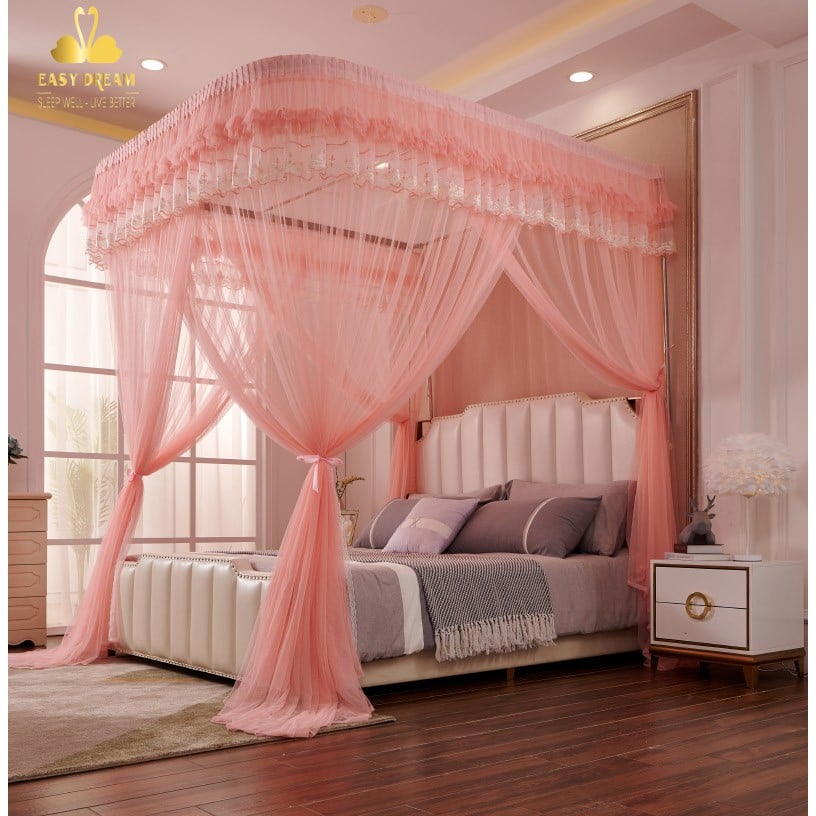 Màn khung ( mùng ) không khoan tường có dây kéo ròng rọc sản phẩm đạt tiêu chuẩn chất lượng Đức