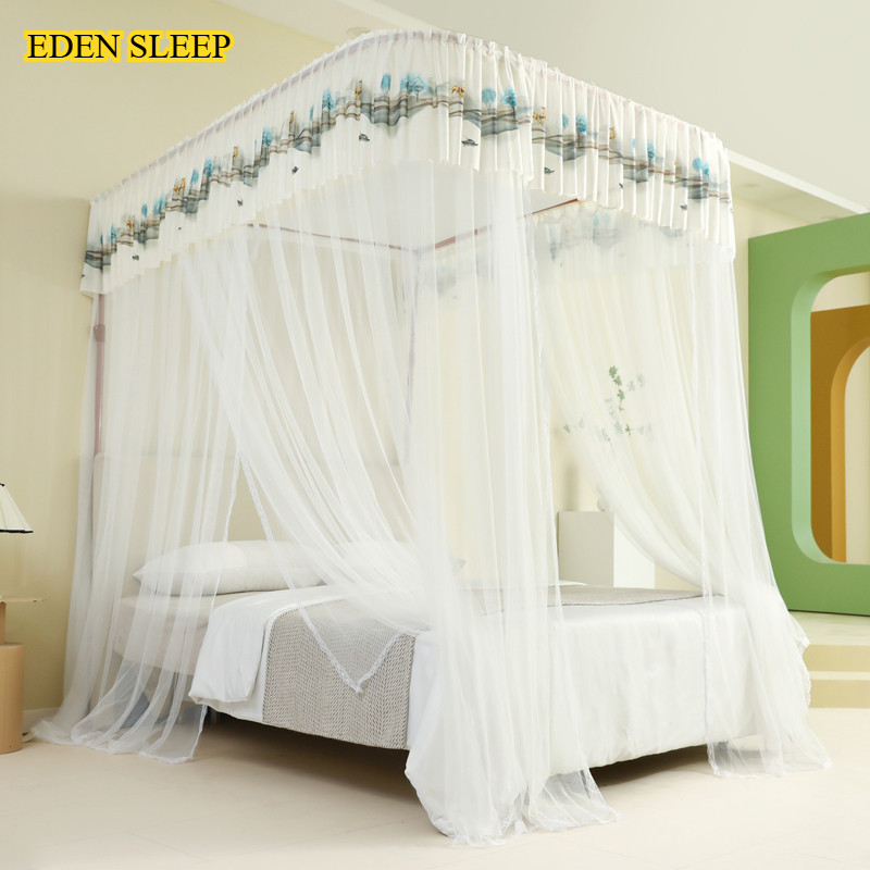 Màn Chống Muỗi / màn ngủ thế hệ mới không khoan tường Ray h Chữ U Mẫu Mới 2025, Ray Trượt Dày Dặn