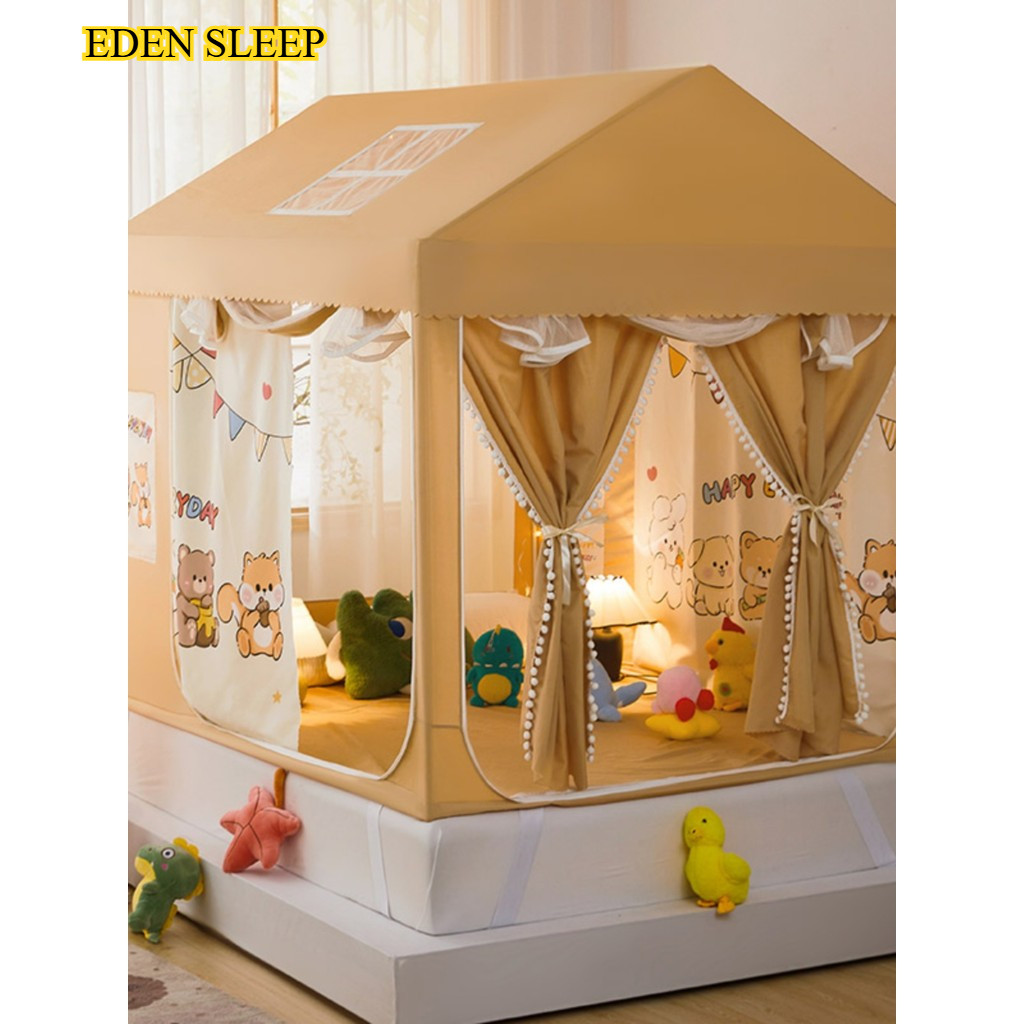 Lưới Chống Muỗi Chống Rơi Cho Trẻ Em Kiểu Nhà Mã Hóa Loại A Mới Rèm Che Nắng Phòng