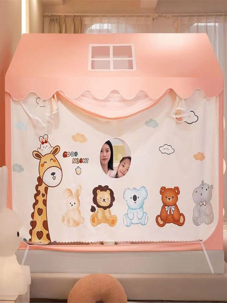 Màn chống muỗi chống rơi trẻ em loại nhà mới Màn chống muỗi gắn trên giường cho bé công chúa