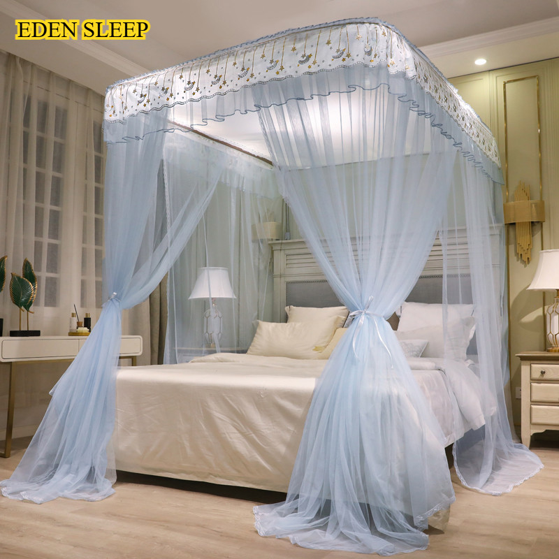 Màn Chống Muỗi / màn ngủ thế hệ mới không khoan tường Ray h Chữ U Mẫu Mới 2025, Ray Trượt Dày Dặn