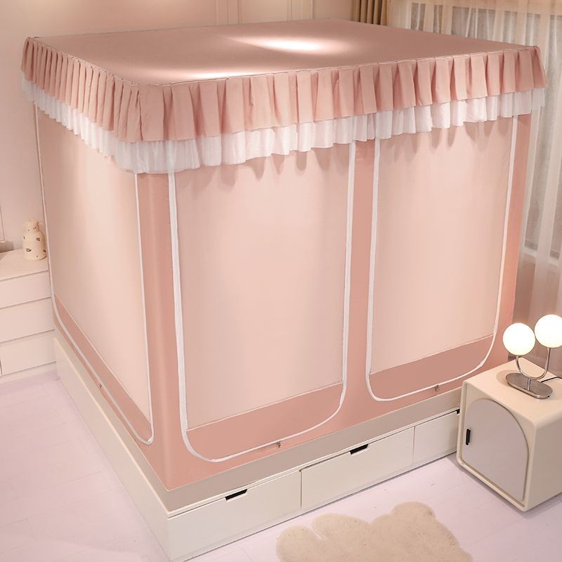 EDEN SLEEP Mùng màn khung chống muỗi gia đình,trọn bộ mùng khung vuông trẻ em chống rơi,rèm giường dày