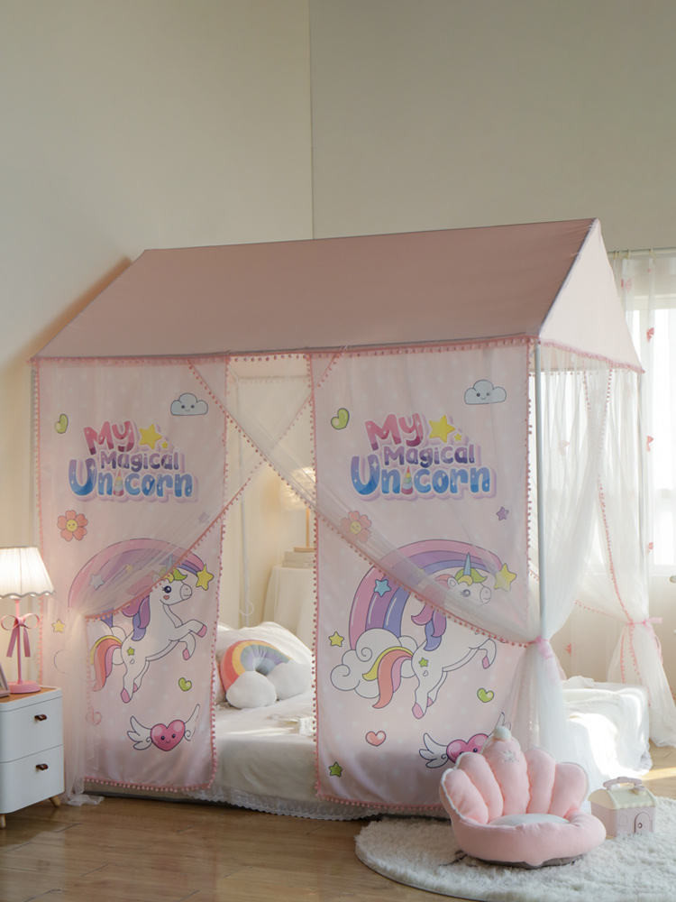 Màn chống muỗi trẻ em cho bé gái gia đình 2025 mẫu mới cao cấp giường nhỏ sàn rèm màn lưới chống mu