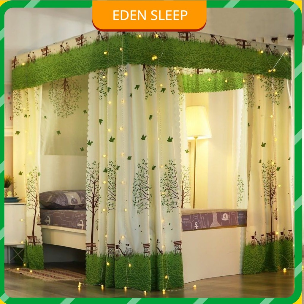EDEN SLEEP Màn chống muỗi, mùng khung,rèm giường gia đình cản sáng Châu Âu trọn bộ màn khung vuông,dày dặn chống bụi