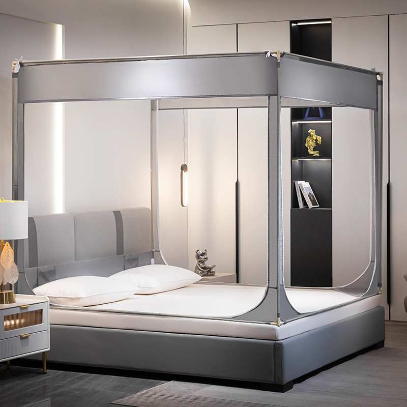 Màn Chống Muỗi Phòng Ngủ Gia Đình Rèm Giường Trẻ Em Chống Rơi Tích Hợp Che Sáng Yurt Nổi Tiếng Trên Mạng Chống Muỗi