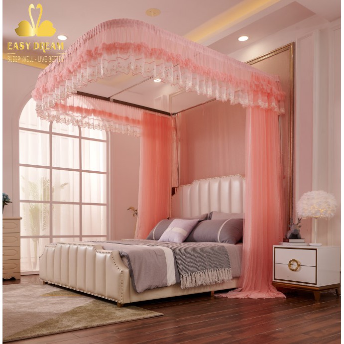 Màn khung ( mùng ) không khoan tường có dây kéo ròng rọc sản phẩm đạt tiêu chuẩn chất lượng Đức