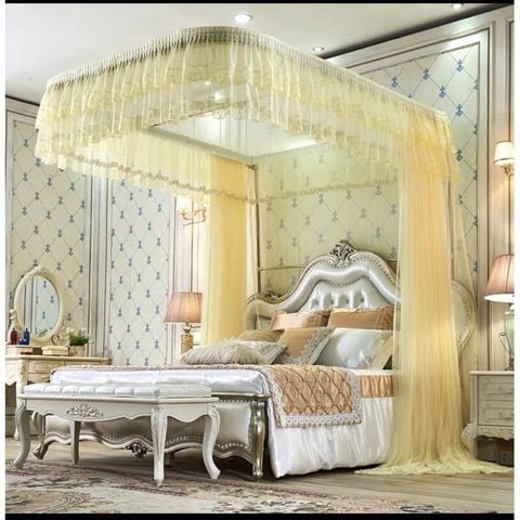 Màn khung inox không khoan tường có ròng rọc  mùng khung ròng rọc kéo dây