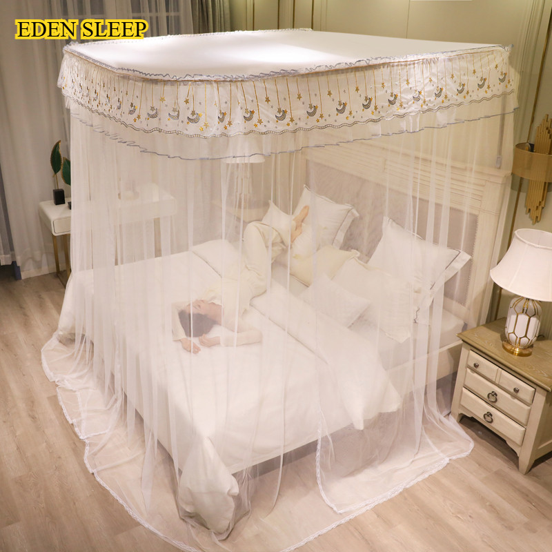 Màn Chống Muỗi / màn ngủ thế hệ mới không khoan tường Ray h Chữ U Mẫu Mới 2025, Ray Trượt Dày Dặn