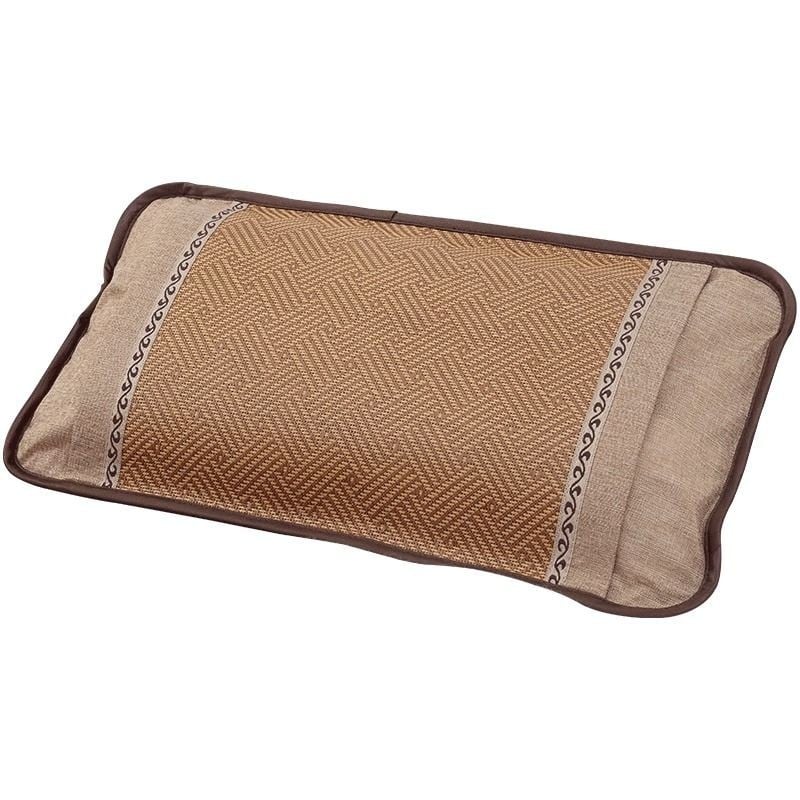 Gối Hai Mặt Mùa Hè Gối Mát Mùa Hè CHIẾU MÂY Học Sinh Gối Kê Cổ Đơn Gối Hoa Lá Ngủ Trưa Cho Người Lớn Có Lõi