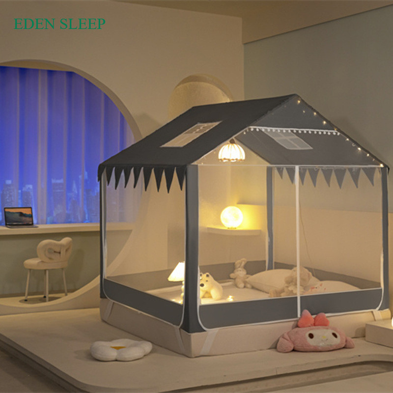 Loại A, Rèm Ngủ Nhà Nhỏ Ba Cửa Chống Muỗi Toàn Đế, Lưới Chống Muỗi Mã Hóa Cho Trẻ Sơ Sinh, Lưới Chống Rơi