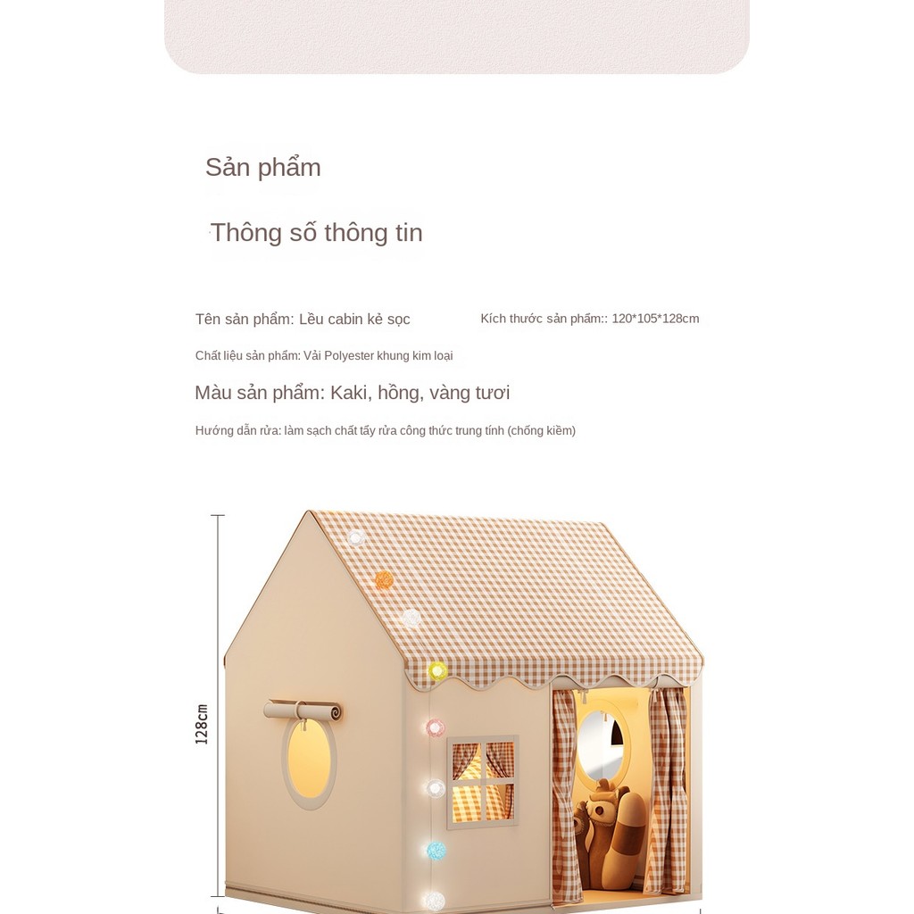 Trẻ em Lều trong nhà cô gái cậu bé lâu đài nhà nhỏ đồ chơi nhà công chúa Giấc Mơ giường trò chơi cơ sở bí mật