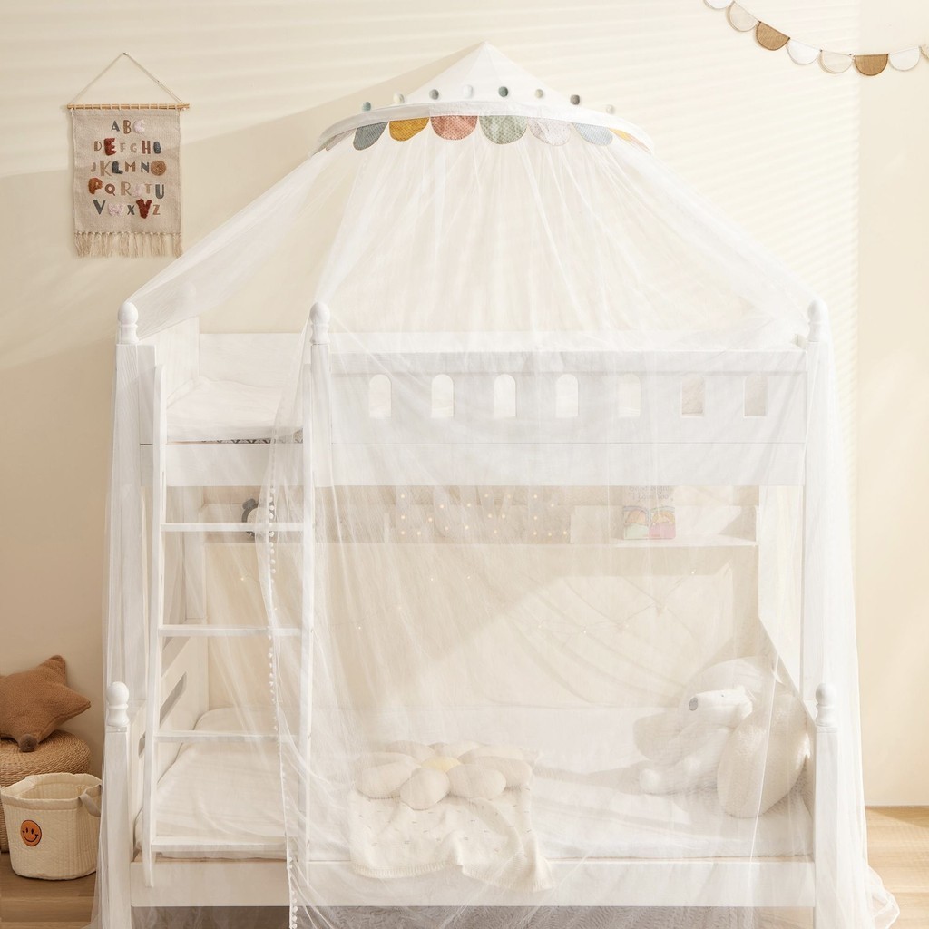 Trẻ em giường tầng màn chống muỗi 2 tầng học sinh giường cao thấp hình thang nhà lắp đặt