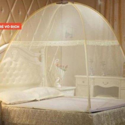 HOT DEAL Màn chụp (mùng) tự bung -gấp gọn- chống muỗi dành cho người lớn -cao 1m65 có 2 cửa- vải tuyn cao cấp