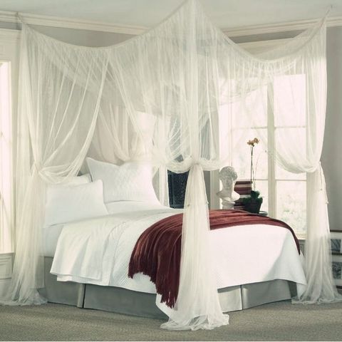 Extra High Large Square Four-way Opening Mosquito Net Polyester Double/triple Door European Style