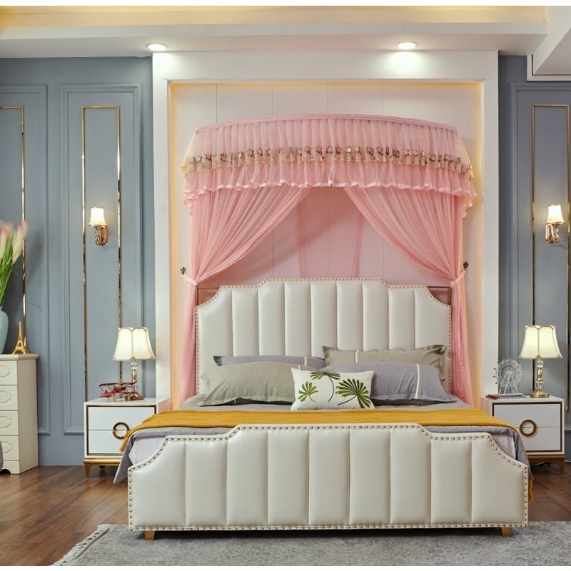 Màn/ mùng bán nguyệt (khoan tường)- màn khung xếp gọn thông minh chống muỗi kéo dây ròng rọc