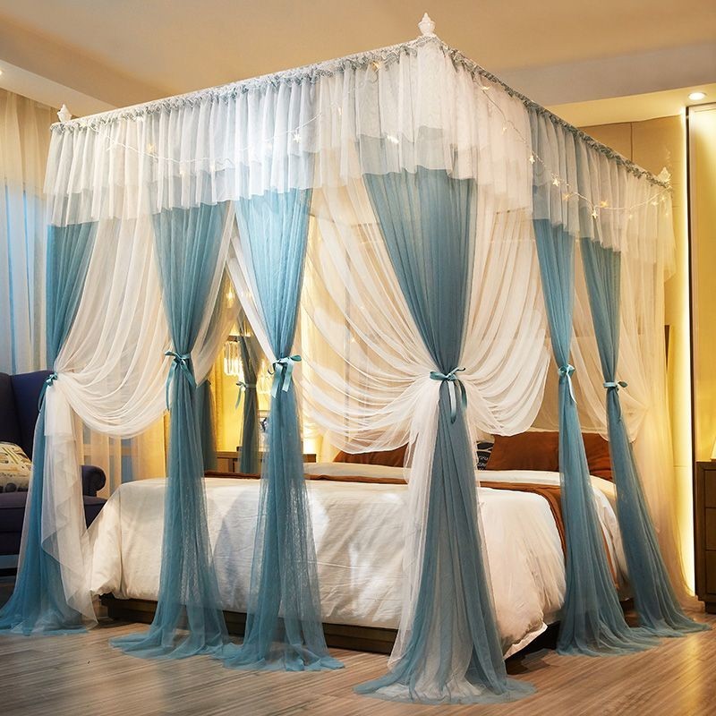 EDEN SLEEP Mùng màn khung chống muỗi phòng ngủ 1.2m-1.5m-1.8m-2m, rèm giường Hai lớp, cao cấp trọn bộ mùng khung